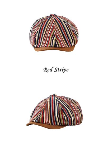 Striped Octagonal Hat - Vintage