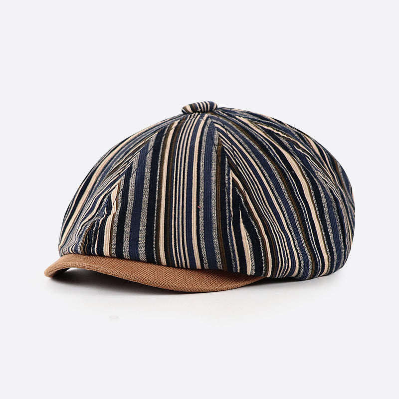 Striped Octagonal Hat - Vintage