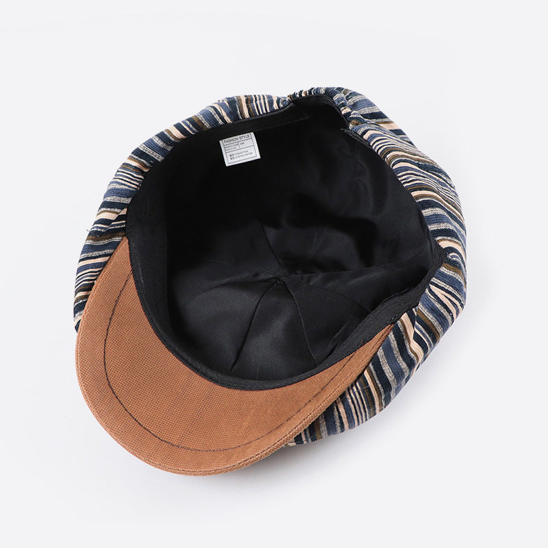 Striped Octagonal Hat - Vintage