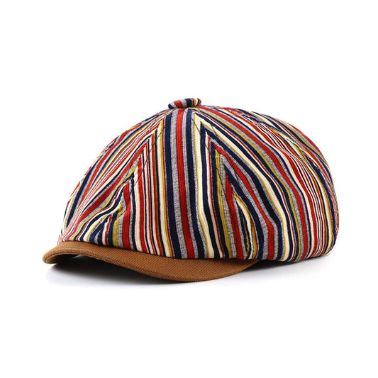 Striped Octagonal Hat - Vintage
