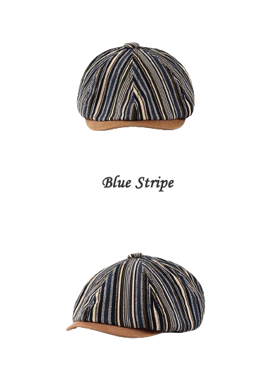 Striped Octagonal Hat - Vintage