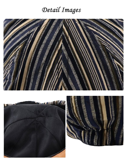 Striped Octagonal Hat - Vintage