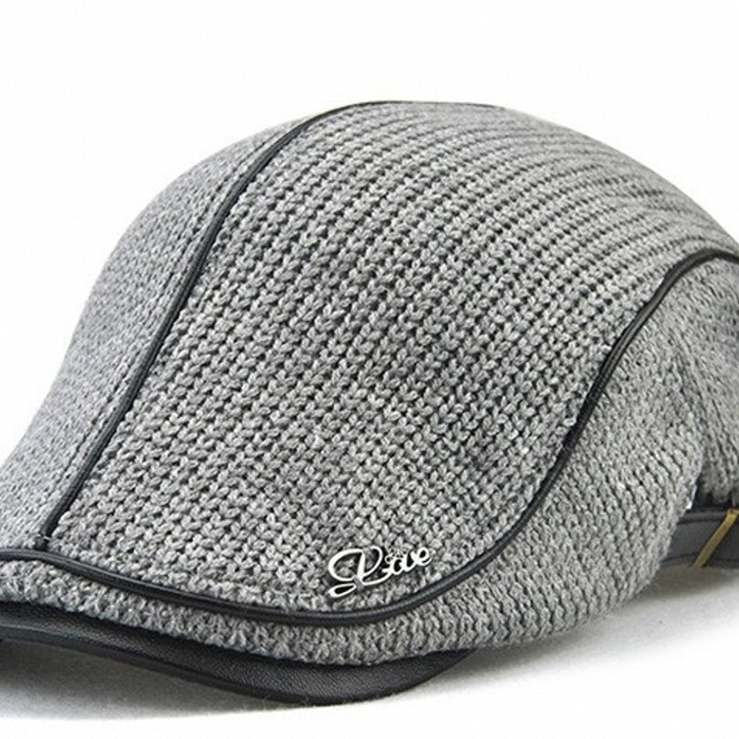 Newsboy Flat Cap Knitted Hat Peaky Blinders