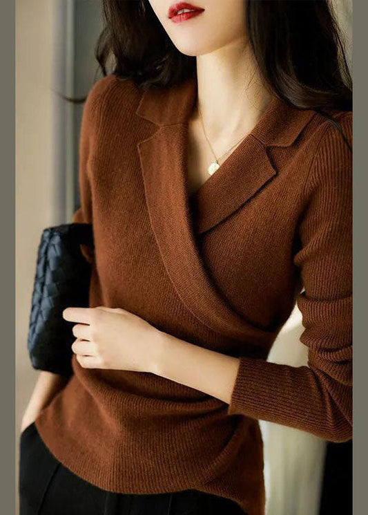 Petra | Asymmetrical Fall Knit Sweater