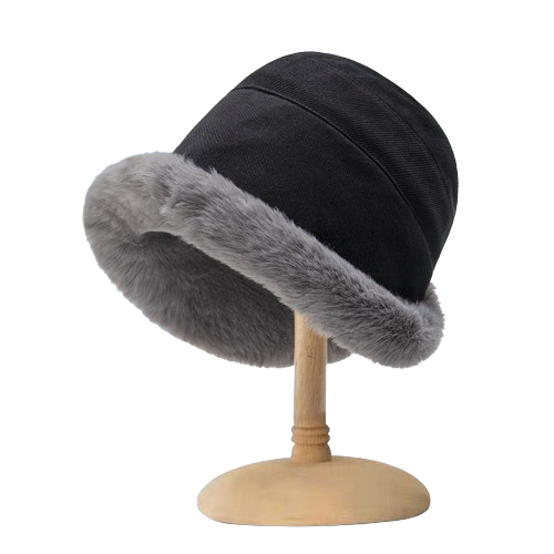 Panda | Fleece-Lined Sheepskin Wide Brim Hat