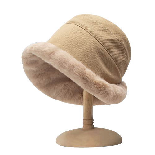 Panda | Fleece-Lined Sheepskin Wide Brim Hat