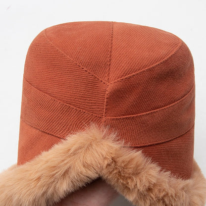 Panda | Fleece-Lined Sheepskin Wide Brim Hat
