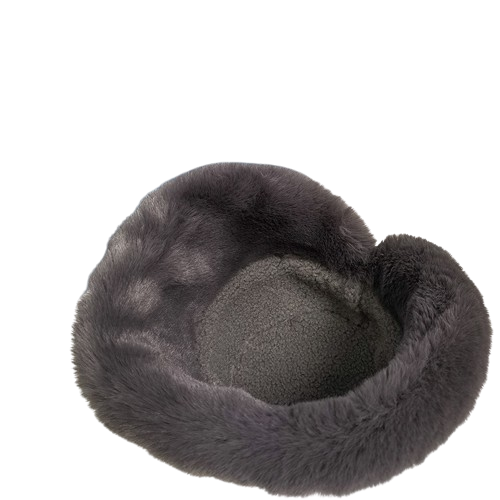 Panda | Fleece-Lined Sheepskin Wide Brim Hat