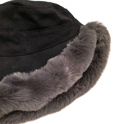 Panda | Fleece-Lined Sheepskin Wide Brim Hat