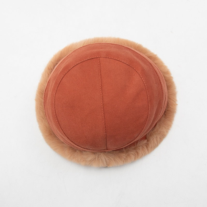 Panda | Fleece-Lined Sheepskin Wide Brim Hat