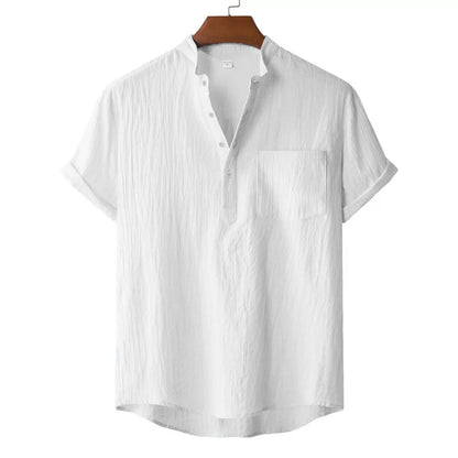 Breeze | Linen Henley Pocket Tee