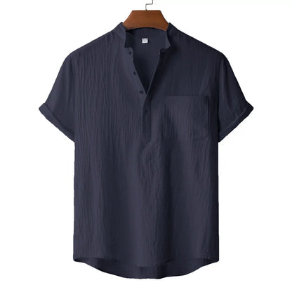 Breeze | Linen Henley Pocket Tee