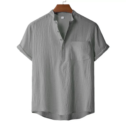 Breeze | Linen Henley Pocket Tee