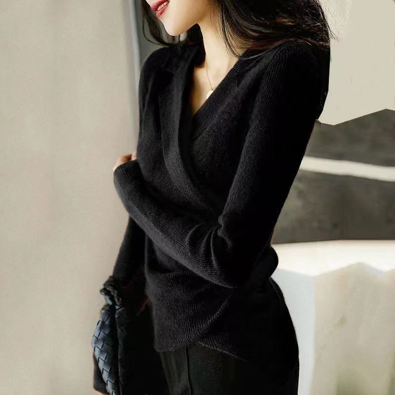 Petra | Asymmetrical Fall Knit Sweater