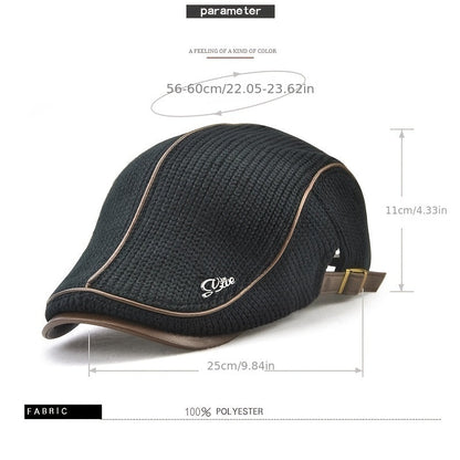 Newsboy Flat Cap Knitted Hat Peaky Blinders