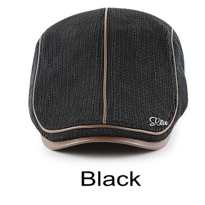 Newsboy Flat Cap Knitted Hat Peaky Blinders