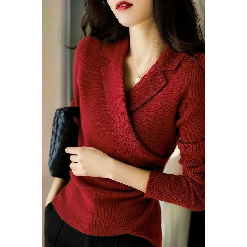 Petra | Asymmetrical Fall Knit Sweater