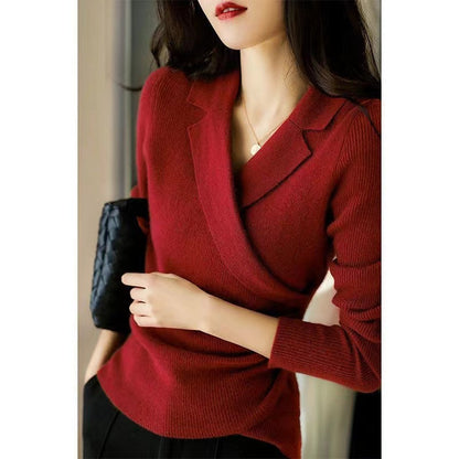Petra | Asymmetrical Fall Knit Sweater